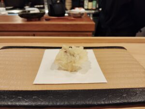 天麩羅がとうOMGの桜鯛の天ぷら