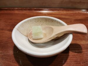 「鮨 波づき」のわさびシャーベット