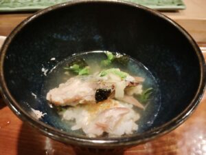 「鮨 波づき」の焼きさば茶漬け