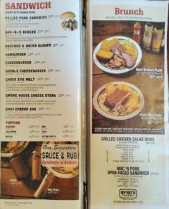 センター北「Byrd's Pizza & Ribs」のフードメニュー