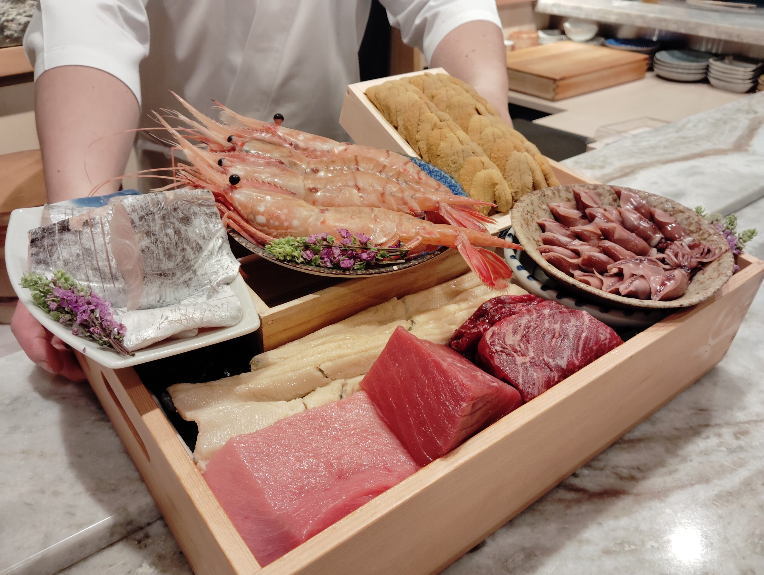 目黒「鮨 青天霹靂」の食材紹介